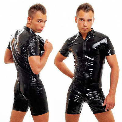 Sexy GAY Men's Bondage Fetish Stretch PVC Look Open Crotch Playsuit fancy dress LB1232, Black
Sexy GAY Men's Bondage Fetish Stretch PVC Look Open Crotch Playsuit fancy dress LB1232, Black