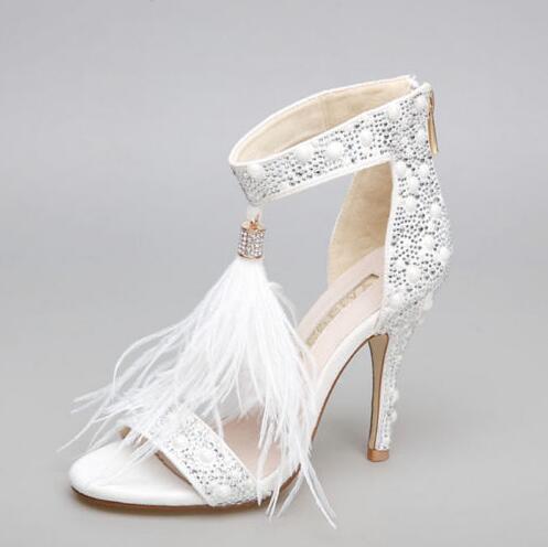 Bohemian Feather Bridal Wedding Pearl Shoe Clip Bling High Heel Wedding Shoes Lady Sandals 4 colours, Pink
Bohemian Feather Bridal Wedding Pearl Shoe Clip Bling High Heel Wedding Shoes Lady Sandals 4 colours, Pink