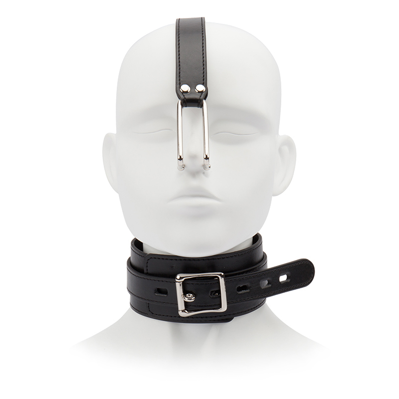 PU Leather Sex Slave Collar with Nose Hook, Fetish Bondage Restraints, Sex Products Adult Games Erotic Toys Sex Toys for Couples 0701