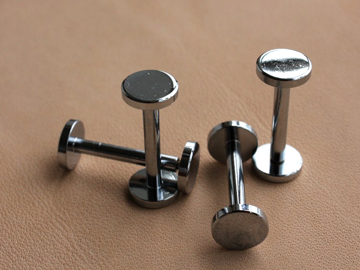 height 22mm nail fastener Chrome plated wallet bag screw brass belt Rivet diy handmade leather key case hardware part