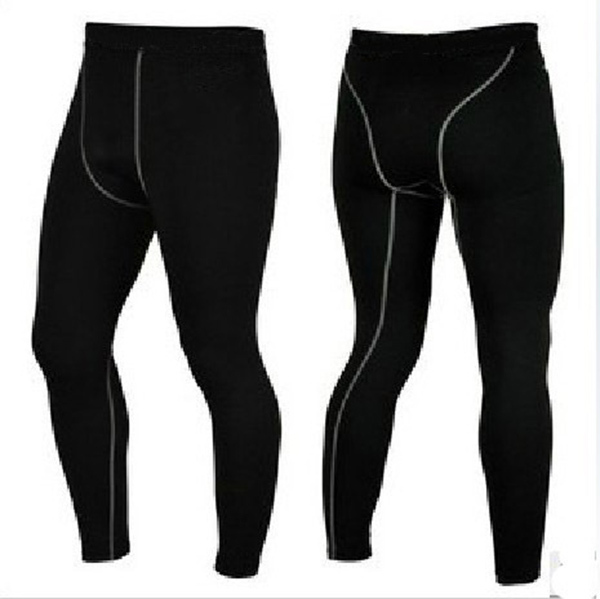 Wholesale-New Mens Compression Base Layer Pencil Long Pants Tights Sport 5 Sizes 4 Colors 2016 Freeeshipping Hot L4