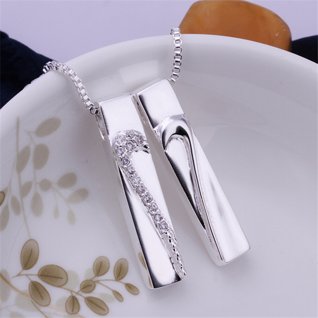 Brand new Rectangle pendant necklace sterling silver necklace STSN274,fashion 925 silver pendant necklace factory direct sale free shipping