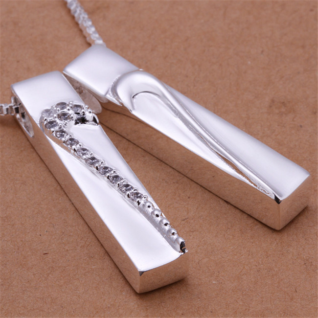 Brand new Rectangle pendant necklace sterling silver necklace STSN274,fashion 925 silver pendant necklace factory direct sale free shipping