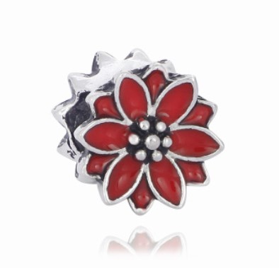 Wholesale 30pcs Christmas Gift Pendants Charms Bead Silver Charms Pendant Big Hole Beads Fit Bracelet European Charm Beads Jewelry DIY