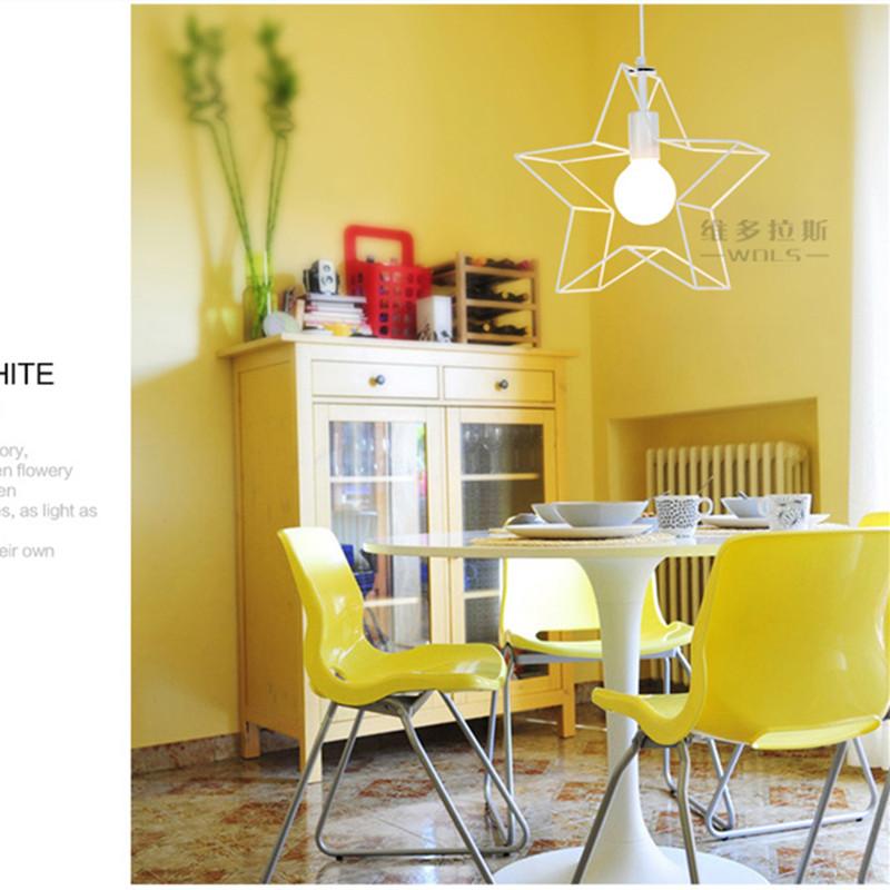 Pendant Light Modern Minimalist Star Mini Cage Vintage Rustic Iron Metal Hanging Lamp for Living Room Kitchen