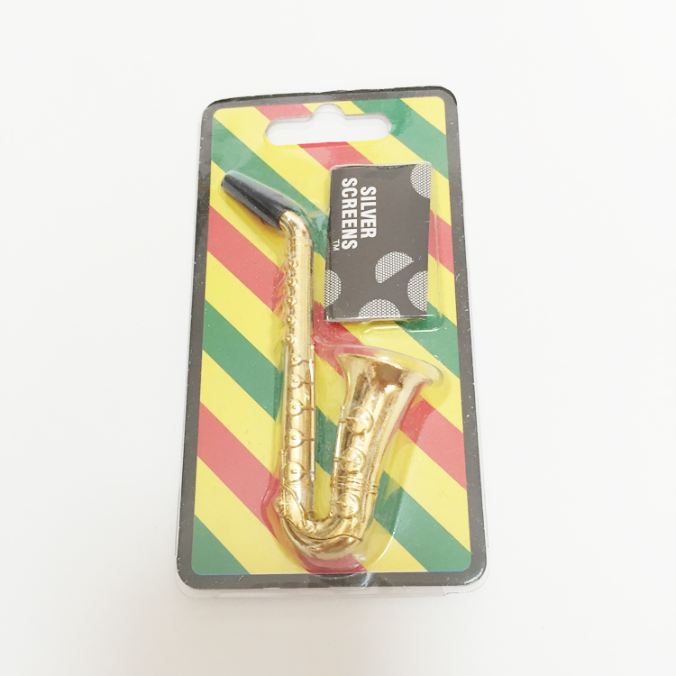 Quality Metal smoking Pipes Musical Instrument Saxophone Style Mini Hookah with Screen for Dry herb vaporizer glass water pipes glass bongs
Quality Metal smoking Pipes Musical Instrument Saxophone Style Mini Hookah with Screen for Dry herb vaporizer glass water pipes glass bongs