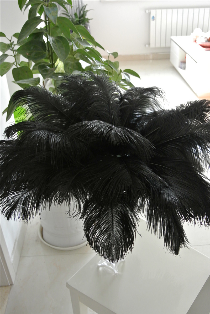50pcs black Ostrich Feather Plume for Wedding centerpiece christmas feather wedding home festive table decor party supply5789213