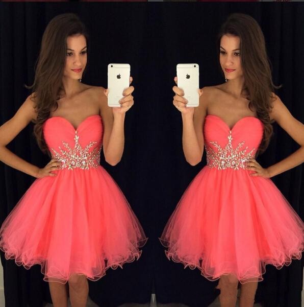 2020 New Arrival Water Melon Crystals Rhinestones Short Tulle Homecoming Dresses 2019 Sweet 16 Graduation Dresses Mini Cocktail Dresses, Blue;pink
2020 New Arrival Water Melon Crystals Rhinestones Short Tulle Homecoming Dresses 2019 Sweet 16 Graduation Dresses Mini Cocktail Dresses, Blue;pink