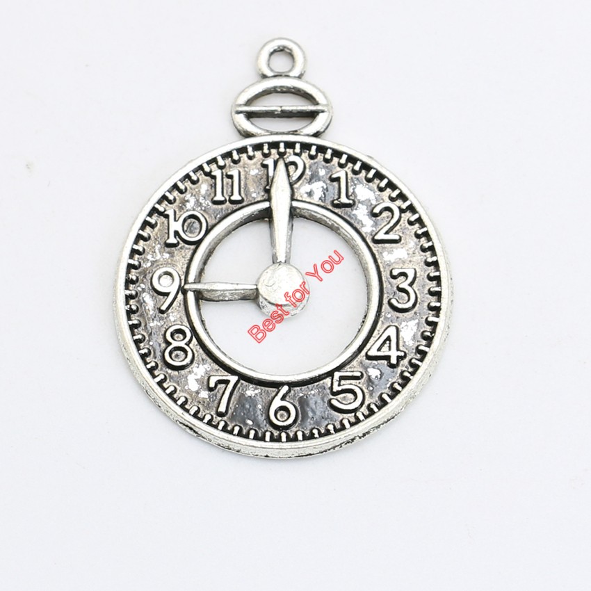 Antique Silver Plated Vintage Clock Charms Pendant Bracelet Necklace Jewelry Making DIY Handmade 32x25mm
Antique Silver Plated Vintage Clock Charms Pendant Bracelet Necklace Jewelry Making DIY Handmade 32x25mm