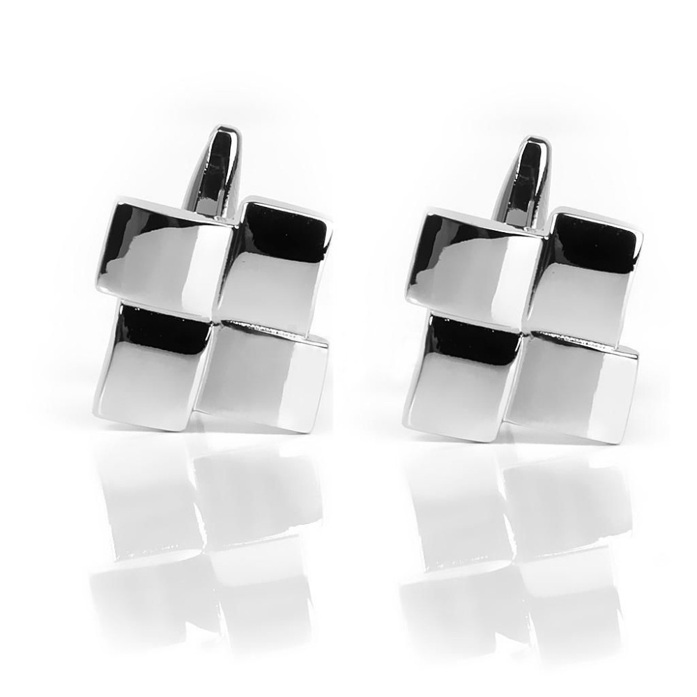 Brand French Shirt Men Jewelry Geometric Unique Wedding Groom Men Cuff Links Business Men039s Silver Cufflinks Jewelry