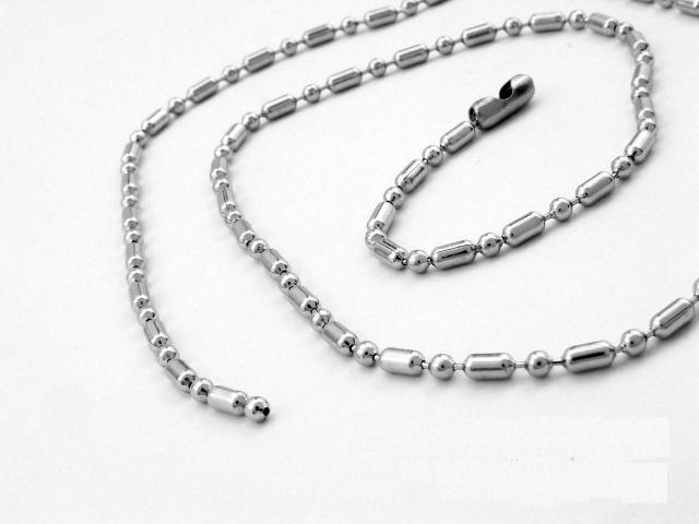 304 Stainless Steel 2.4mm Beaded Ball Chains Necklace 50cm 55cm 60cm 70cm 20pcs/lot FN101