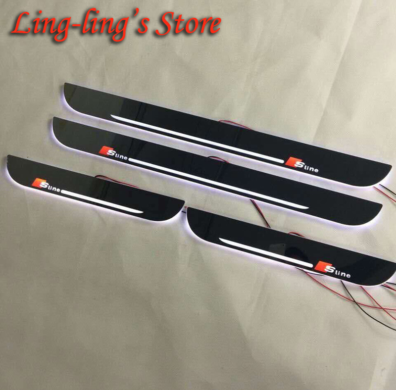 High Quality Moving Light LED Door Sill Scuff Plate Guarder Car Covers For Audi A4 B8 B9 2012-2015 Car Styling Accessories
High Quality Moving Light LED Door Sill Scuff Plate Guarder Car Covers For Audi A4 B8 B9 2012-2015 Car Styling Accessories
