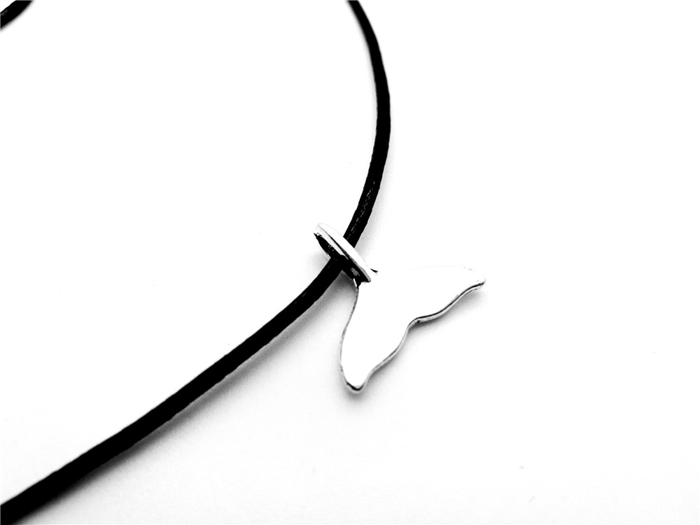 10PCS Little Mermaid Tail Necklace Spirit Amulet Ariel Fish Whale Tail Charm Rope Leather Necklace for Women Ocean Sea Beach Party
