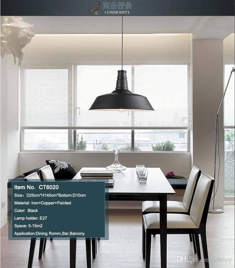 loft American style led industrial pendant lights vintage restaurant chandelier iron multi-colored painted E27 Edison bulb home lamp