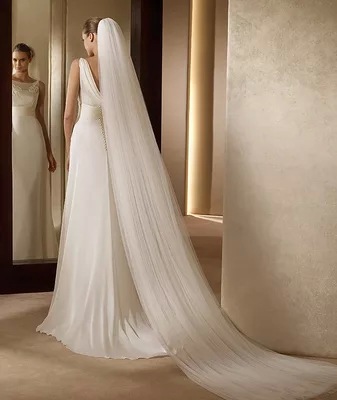 High Quality Ivory White Veils Three Meters Long Two Layers Tulle Wedding Accessories Bridal Veils With Comb