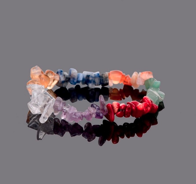 Beaded Strands Wholesale 12pcs\lot 7 Chakra Bracelet Chakra Stone Bracelets Unisex Yoga Energy Brcelet