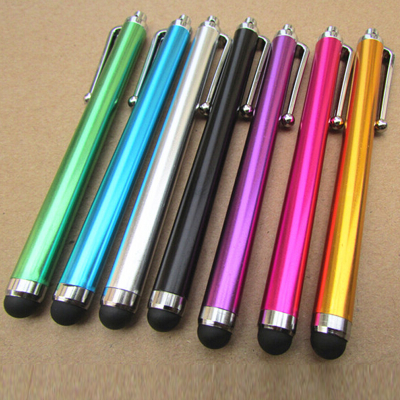 50pcs/lot Aluminum Metal Stylus Touch Screen Pen for Mobile Phone Tablet School Office Supplies Novelty Pens Promotional Pens Papelaria