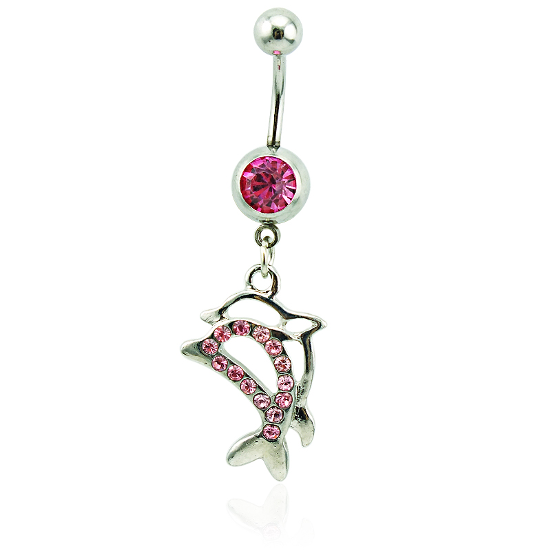 Body Jewelry Fashion Belly Button Rings 316L Stainless Steel Barbell Dangle Double Dolphin Navel Piercing Jewelry, Silver
Body Jewelry Fashion Belly Button Rings 316L Stainless Steel Barbell Dangle Double Dolphin Navel Piercing Jewelry, Silver