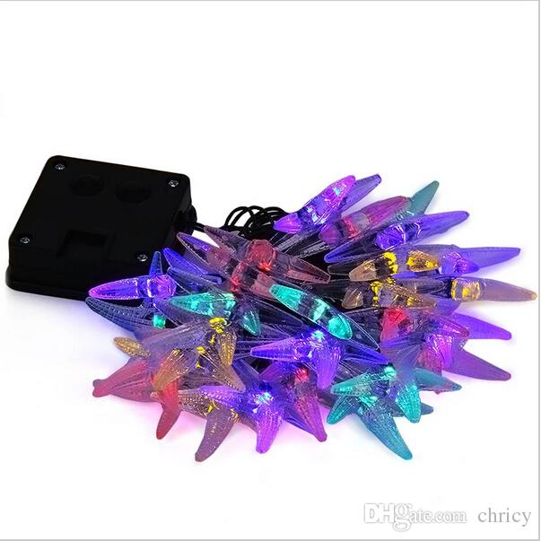 Starfish Shape Solar LED Decorative Lamps String Light for Christmas Festival Holiday light String With Solar Panel