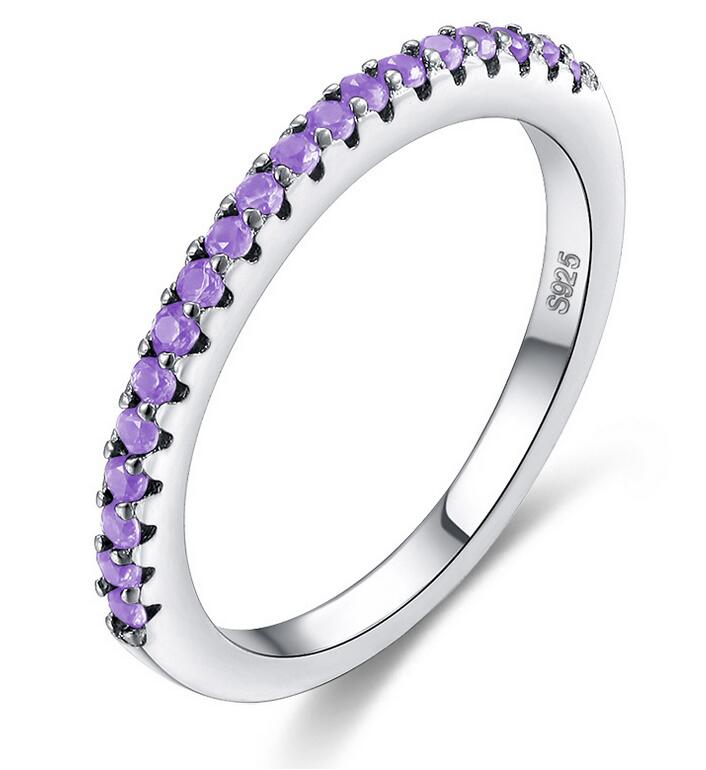 New Women Fashion Jewelry Victoria 925 Sterling Silver Multi Gemstones 5A Cubic Zirconia Women Wedding Band Ring For Lover's Gift