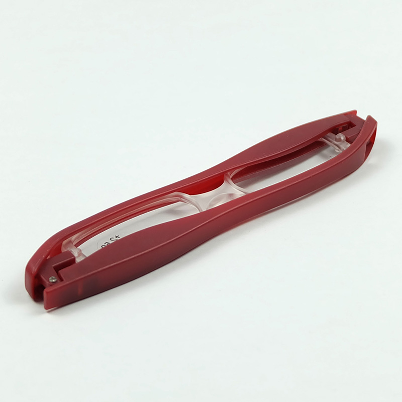 New Arrival Slot Style Legs 4 Colors Rotatable Folding Reading Glasses With Black Protective Plastic Case Wholesale