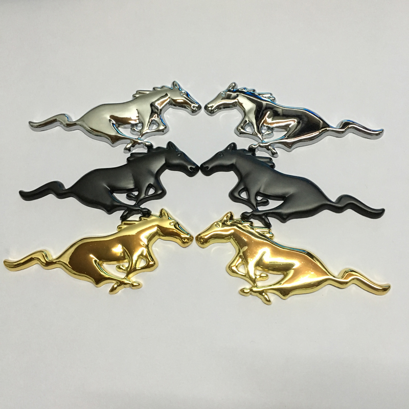 2pcs Car Metal Horse logo badge emblem sticker size 75x28 (+/-1mm) color silver/Black/Gold fit for USA cars Ford series Mustang and other models
2pcs Car Metal Horse logo badge emblem sticker size 75x28 (+/-1mm) color silver/Black/Gold fit for USA cars Ford series Mustang and other models