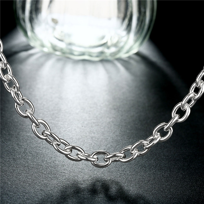 Wholesale TO male models necklace without words sterling silver plated necklace STSN101,fashion 925 silver Chains necklace factory direct
