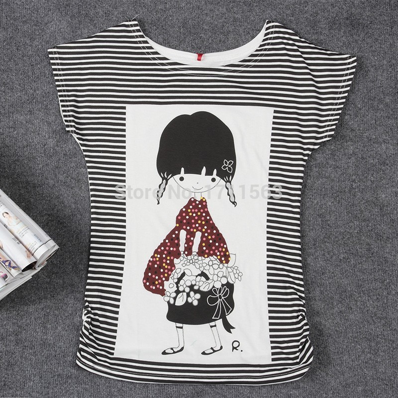 Women Cotton T-shirt 2024Top Selling Womens Clothes Fashion Vintage Spring Summer Short Sleeve Animal Printed Girls Cotton Female Tees