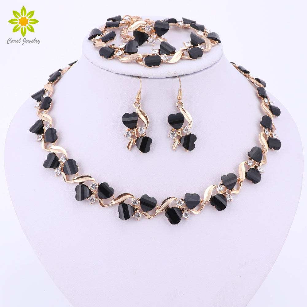 Women Party Bridal Fine Crystal African Beads Jewelry Sets Heart Shape Resin Necklace Ring Bracelet Earrings Sets
Women Party Bridal Fine Crystal African Beads Jewelry Sets Heart Shape Resin Necklace Ring Bracelet Earrings Sets