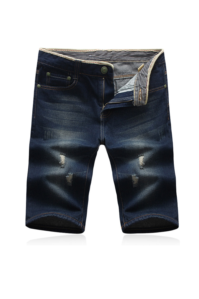 Wholesale-mens joggers short denim mens cargo shorts 28-44 F0071 hole bermuda shorts men