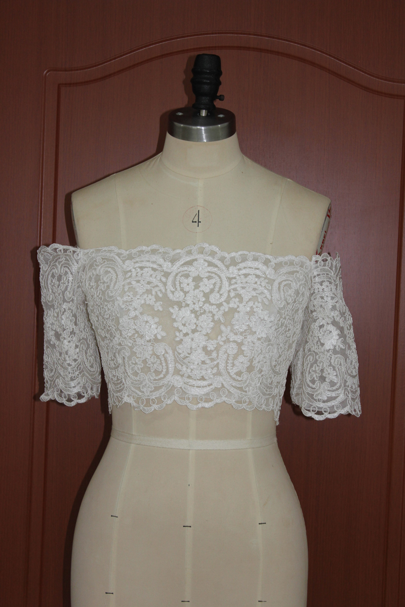 Real Photos 2017 Lace Hlaf Sleeve Off Shoulder Bolero Jackets Wedding Dress Cape For Wedding Bridal Accessories Custom Made EN10182, White
Real Photos 2017 Lace Hlaf Sleeve Off Shoulder Bolero Jackets Wedding Dress Cape For Wedding Bridal Accessories Custom Made EN10182, White