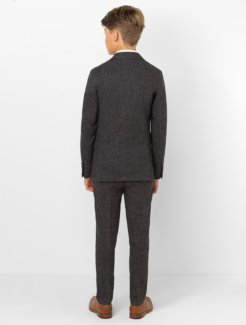 Boys Tuxedo Boys Dinner Suit For Wedding Formal Suits Tuxedo for Kids Formal Occasion Suits For Little Men (Jacket+Pants+Vest+Bow Tie)