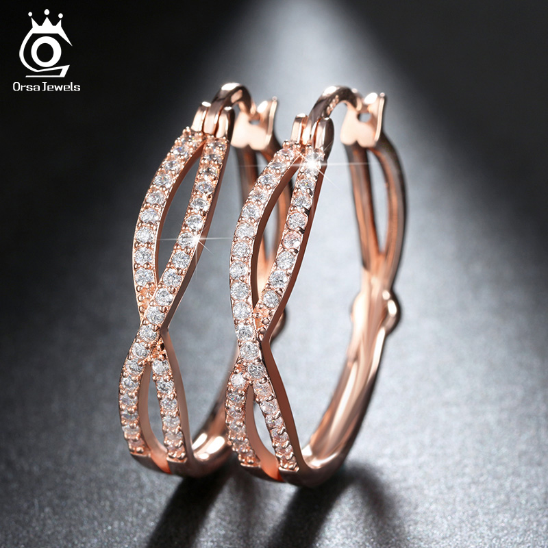 Silver/Rose Gold/Gold Plated Infinity Earrings Paved luxry Cubic Zircon for Women Fashion Hoop Earrings Jewelry OE141
Silver/Rose Gold/Gold Plated Infinity Earrings Paved luxry Cubic Zircon for Women Fashion Hoop Earrings Jewelry OE141