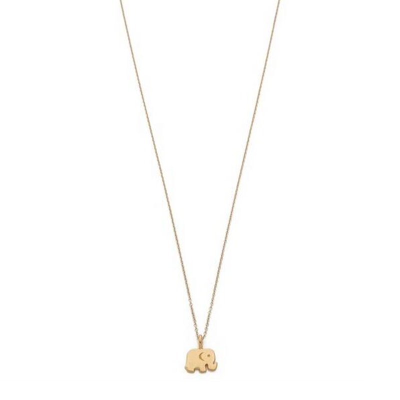 Wholesale-Moon Dogeared Good Luck Alloy Elephant Gold Plated Shorts Chains Clavicle Necklaces & Pendants New Fashion Jewelry For Women
