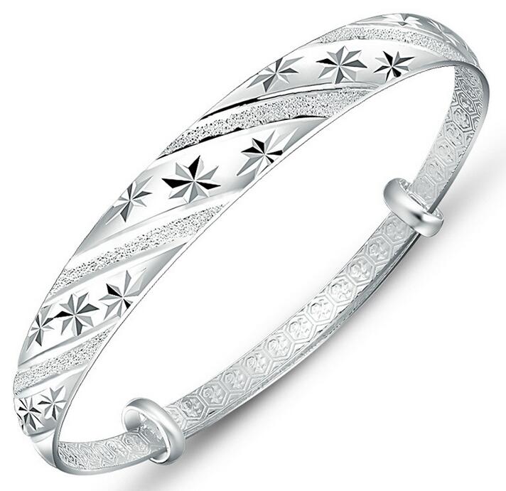 Top Grade 925 Sterling Silver Plated Bangles Bracelets Designer Vintage Charm Star Cuff Bangle Bracelet Jewelry for Women Lowest Price, Black
Top Grade 925 Sterling Silver Plated Bangles Bracelets Designer Vintage Charm Star Cuff Bangle Bracelet Jewelry for Women Lowest Price, Black