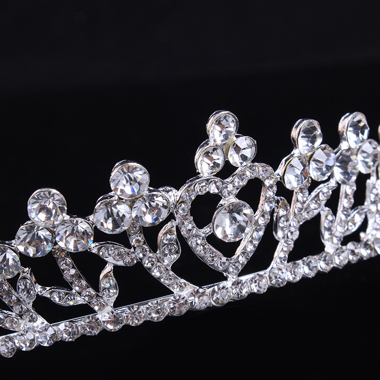 Hot Elegant New Stylish Pretty Silver Crystal Rhinestone Wedding Bridal Crown Tiara Hair Jewelry Women Party