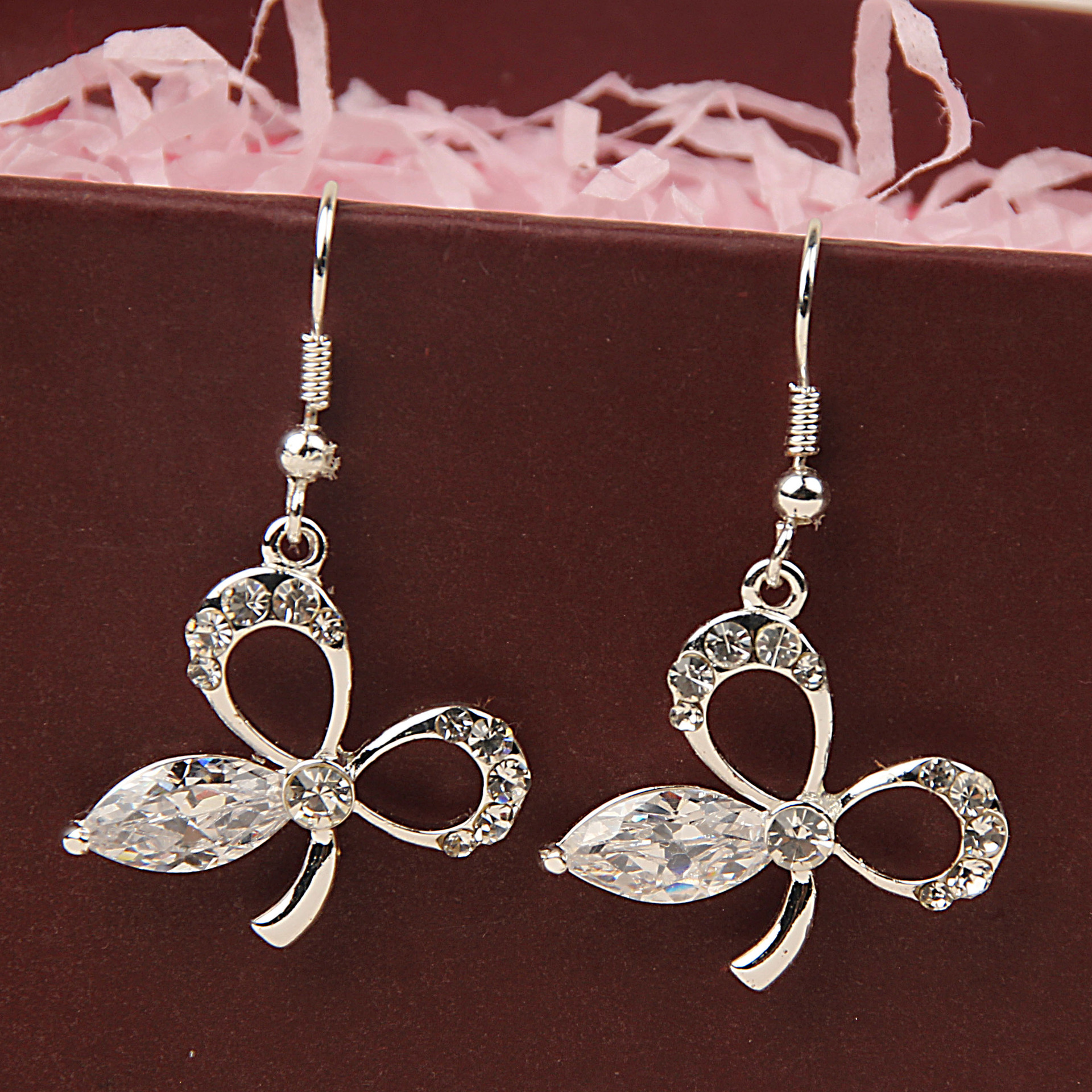 Random mix 100 style 100Pairs/lot Color preserving alloy Set auger Silver crystal pearl Fashion Earrings wholesale earrings New fashion jewe