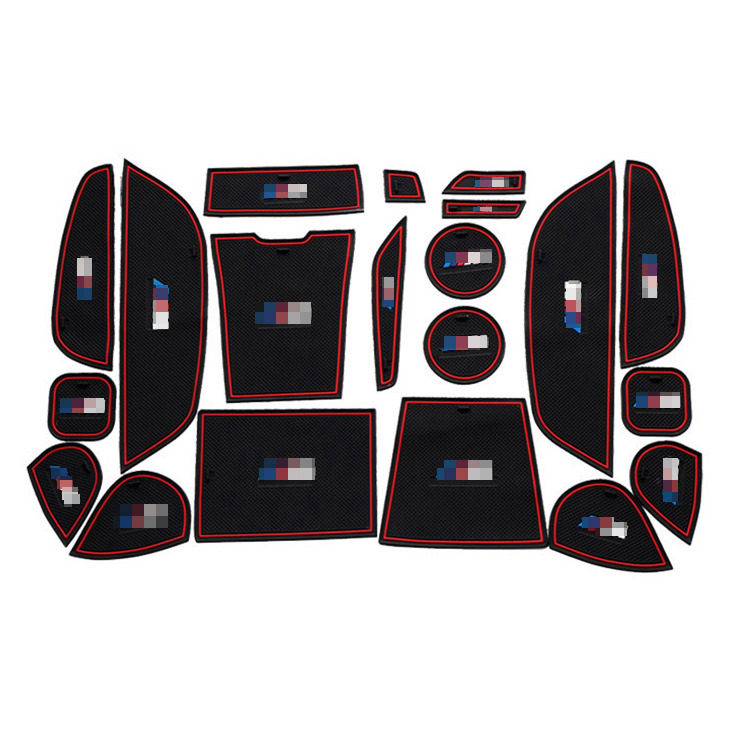 High Quality 20pcs Interior Non-slip Door Cup Holder Black Rubber Mats Red Line For BMW X5 2014-16
High Quality 20pcs Interior Non-slip Door Cup Holder Black Rubber Mats Red Line For BMW X5 2014-16