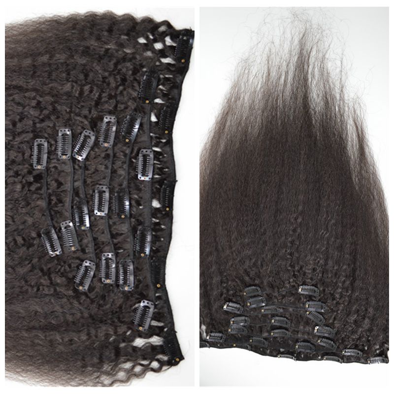 12-26inch 100g Indidan Full Head Clip in Human Hair Extension kinky straight natural Color Clip On Human Hair weft G-EASY
12-26inch 100g Indidan Full Head Clip in Human Hair Extension kinky straight natural Color Clip On Human Hair weft G-EASY