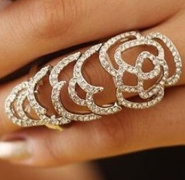 Rhinestone Rose Ring For Women Silver Color Free Size Hot Party New Fashion Jewelry Korean Style
Rhinestone Rose Ring For Women Silver Color Free Size Hot Party New Fashion Jewelry Korean Style