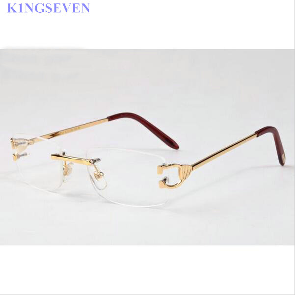 top fashion attitude men women sunglasses rimless clear glasses gold silver metal frame buffalo horn sunglasses Lunettes Gafas de sol
top fashion attitude men women sunglasses rimless clear glasses gold silver metal frame buffalo horn sunglasses Lunettes Gafas de sol