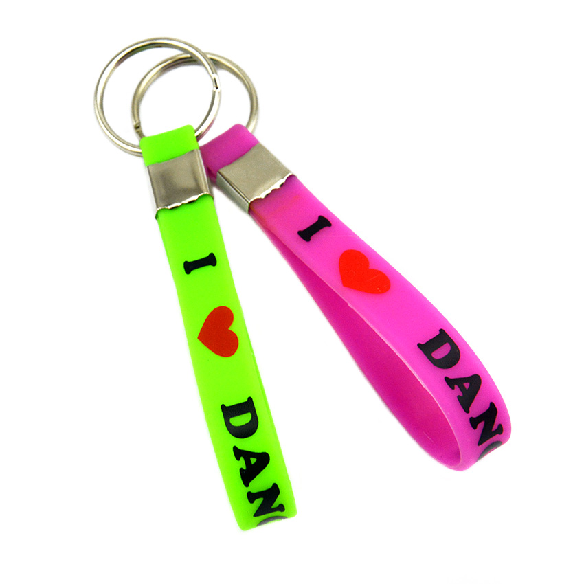 50PCS I Love Dance Silicone Bracelet Key Chain Perfect To Use In Any Benefits Gift for Dancer
