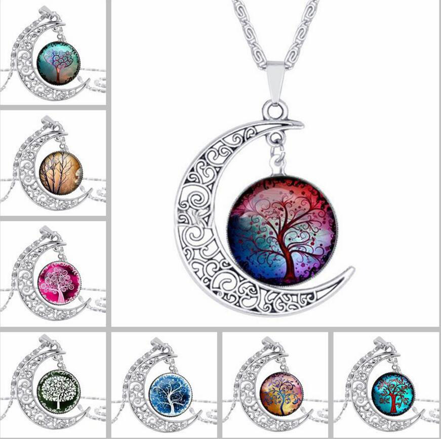 Silver Tree of Life Time Gem Cabochon Necklace Moon Sun Family Tree Glass Pendant Nice Jewelry Accessary Gift Girl
Silver Tree of Life Time Gem Cabochon Necklace Moon Sun Family Tree Glass Pendant Nice Jewelry Accessary Gift Girl