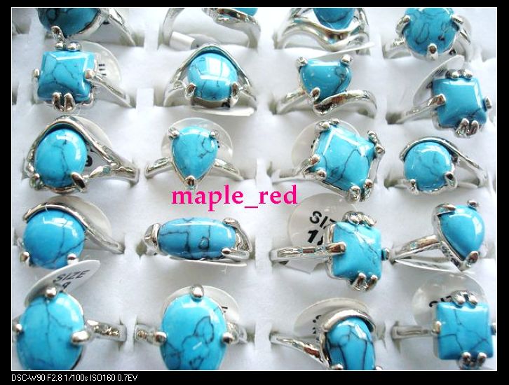 Wholesale 30pcs/lot Vintage look Blue Turquoise Stone Rings Multi-Design &Mixed sizes for Women Fashion Jewelry Rings
Wholesale 30pcs/lot Vintage look Blue Turquoise Stone Rings Multi-Design &Mixed sizes for Women Fashion Jewelry Rings