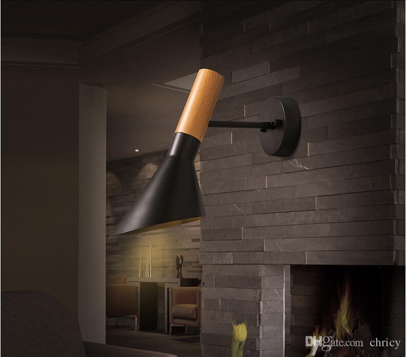loft Wood Iron led wall lighting industrial wall sconces coffee house Bar Lamp retro industrial led lights Rotatable Led Wall Lamps