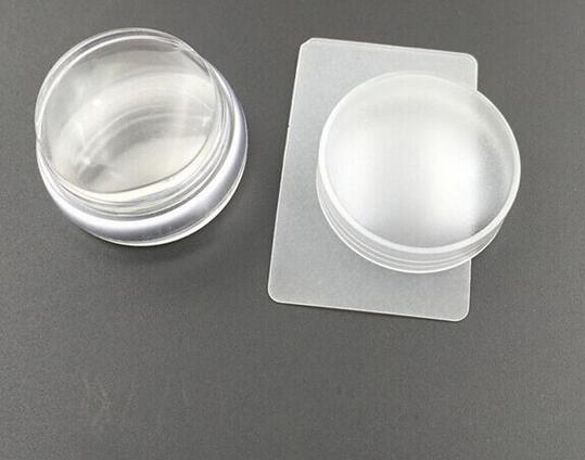 3.5cm Clear Silicone Jelly Nail Stamper with Cap Chess Design Nail Art Stamper & Scraper