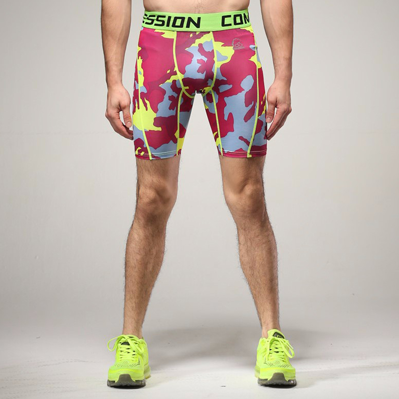 Wholesale-Camo Compression Running Men Shorts Absorbent quick-dry underwear breathable outdoor Sports tights basketball fitness training