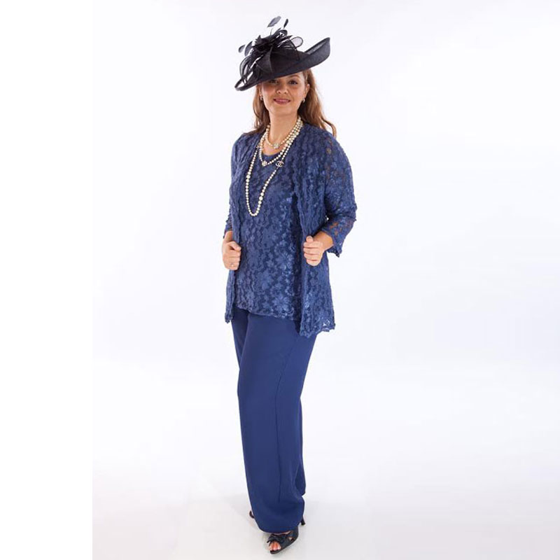 Royal Blue Three Pieces Mother Of The Bride Pant Suits With Jackets Lace Wedding Guest Dress Plus Size Chiffon Mothers Groom Dresses
Royal Blue Three Pieces Mother Of The Bride Pant Suits With Jackets Lace Wedding Guest Dress Plus Size Chiffon Mothers Groom Dresses