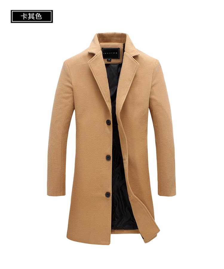 2016 autumn and winter fashion new men leisure slim trench coat / Men's long sleeve young man dust coat size M-5XL FY091