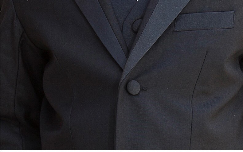 2015 New Fashion Kids Boy Suit Black Boy Wedding Suit Formal Baby Boy Blazer Suit 5-Piece F 1018